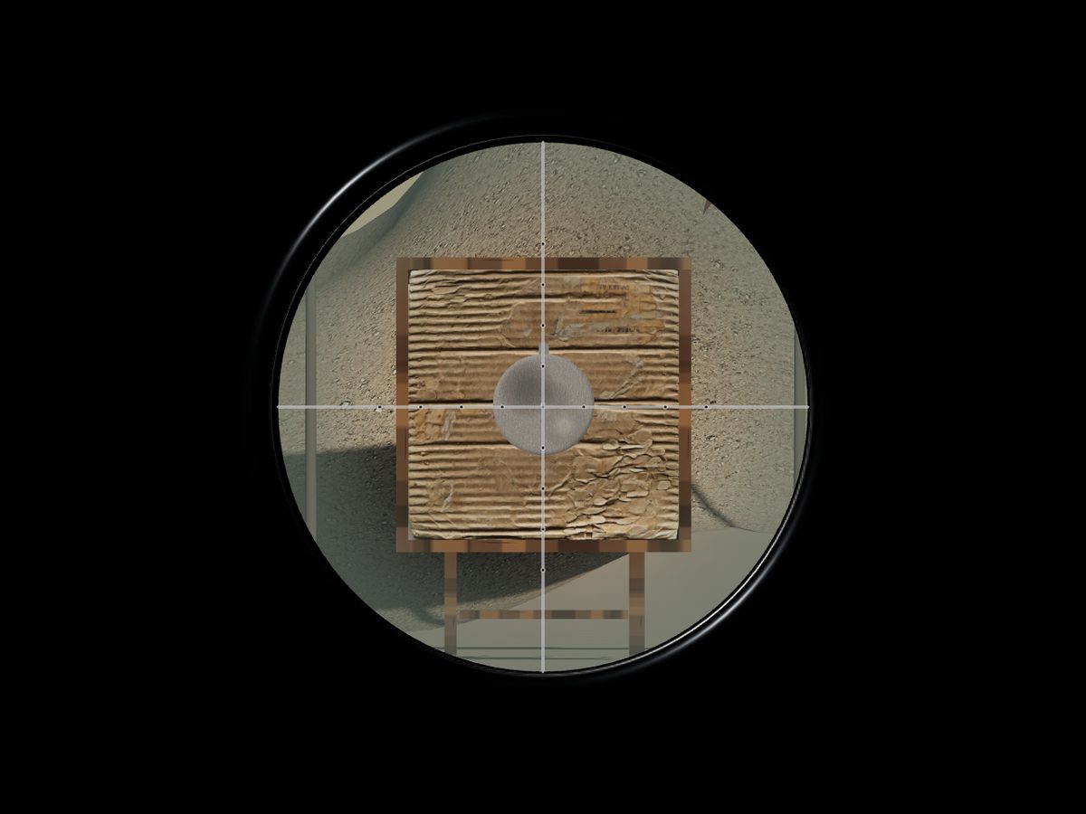 Cold Bore scope on a steel plate at 200 yards