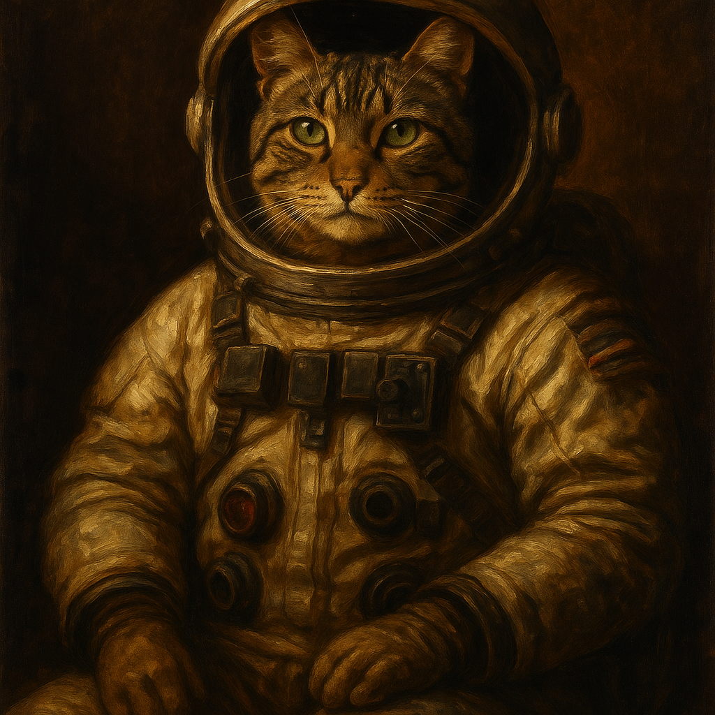 Astronaut AI portrait of a cat