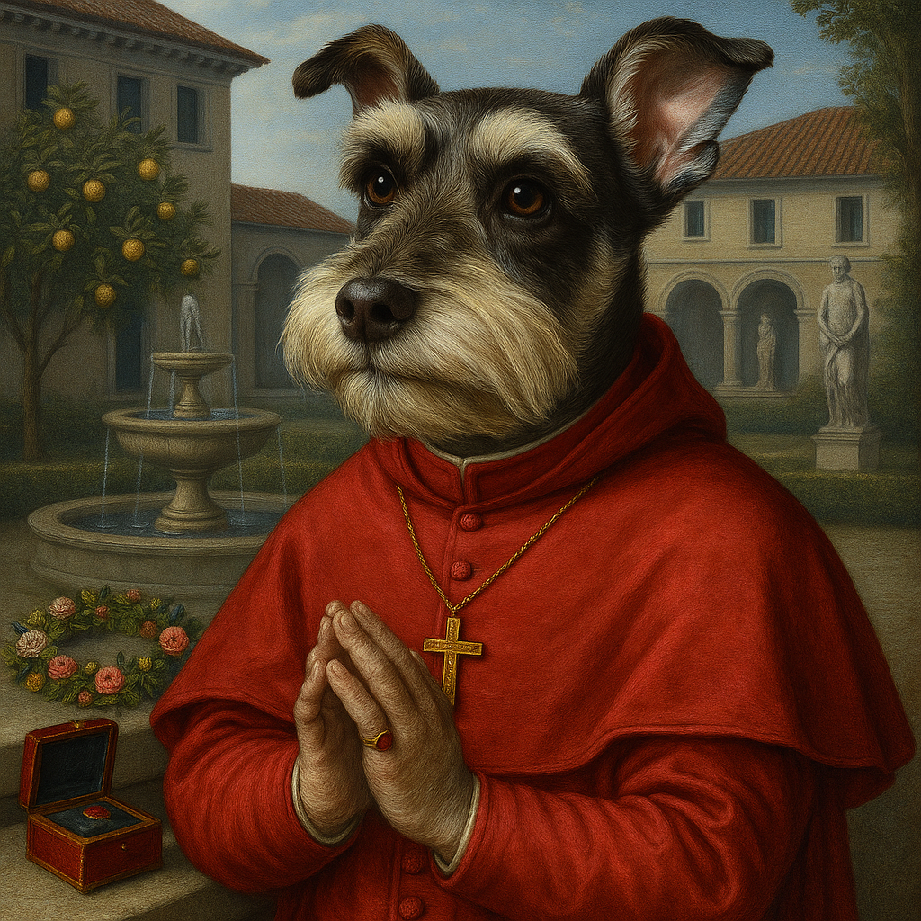 Renaissance era AI portrait of a dog