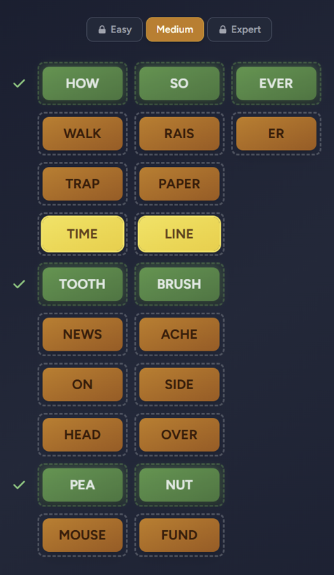 Word Mashup Game Screenshot